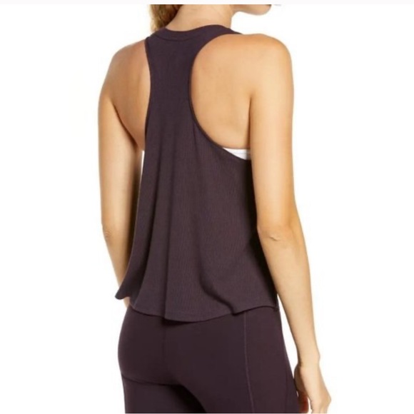 NWOT Zella Splits Ribbed Racerback Tank - Picture 2 of 9